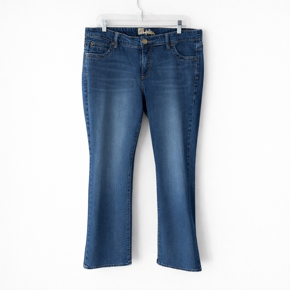 Kut From The Kloth Bootcut Mid Rise Flare Medium Wash Stretch Denim Jeans 16W